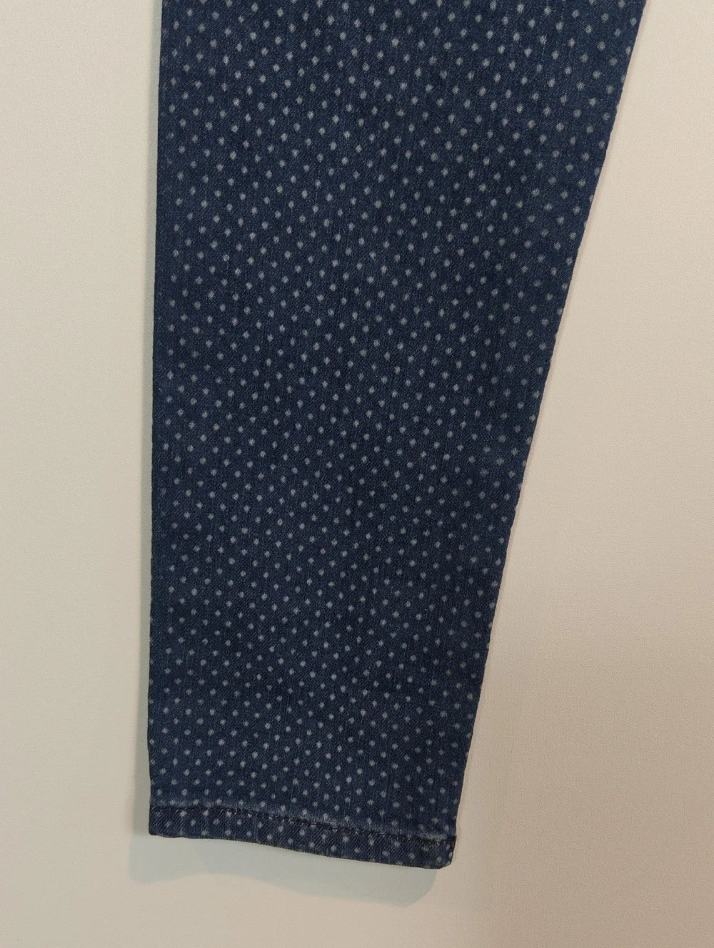MICHAEL KORS Navy Polka Dot Skinny Jeans Medium Wash Size 4